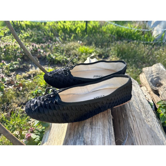 E. Porselli for J. Crew Geo Textured Black Velvet Ballet Flats EU 38 EUC - Picture 15 of 16